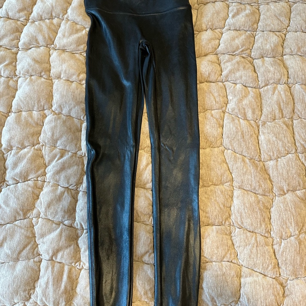 Black Faux Leather Leggings